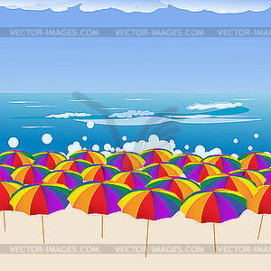 Summer beach  - royalty-free vector image