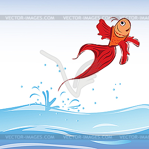 Red fish - vector clip art