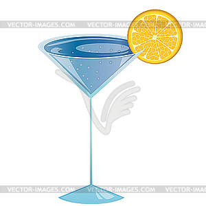 Curacao cocktail - vector image