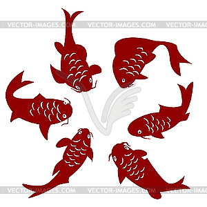 Koi fish - vector image