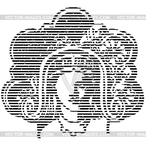 Aztec vignette - vector clipart