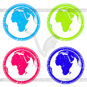 Africa stamps - vector clipart
