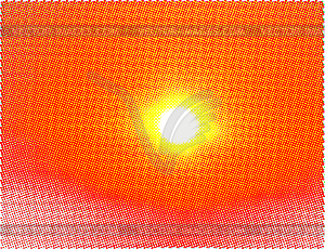 Sun halftone - vector clipart