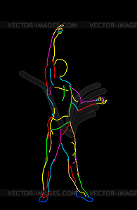 Stylized ballet dancer - vector image