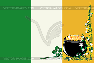 St. Patrick`s Day and Irish Flag - vector clip art