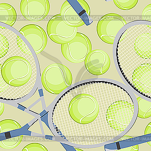 Tennis seamless background - vector image