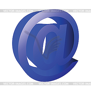 3D e-mail symbol - vector clipart