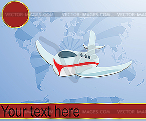 Air travel illustration - vector clip art