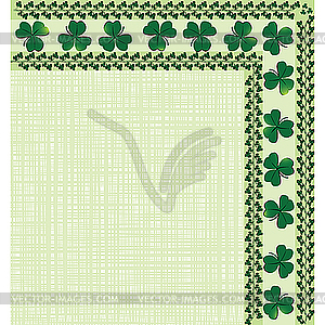 Corner / border with clover - vector clipart