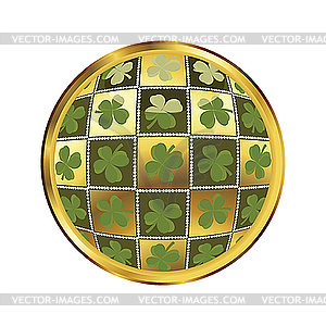 St. Patrick's day button - vector image