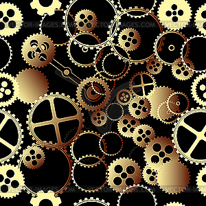 Clockwork gears pattern - vector clip art