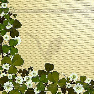 Clover leaf corner - vector image