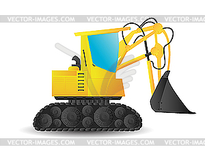 Экскаватор - векторизованное изображение