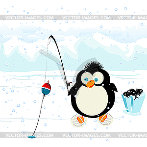 Funny penguin - vector clip art