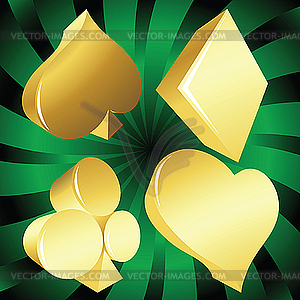 Casino suits - vector clip art