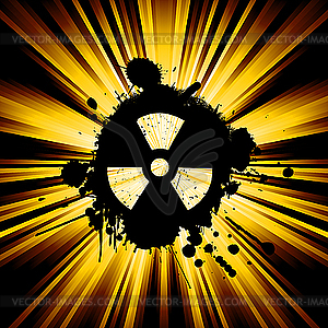 Grunge nuke sign - vector image