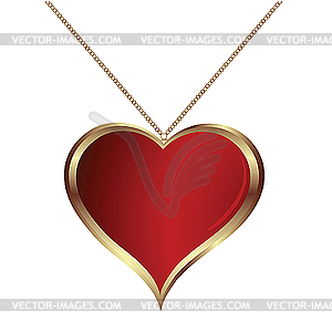 Heart pendand  - vector image