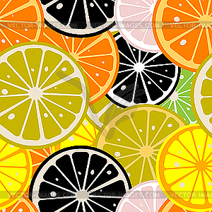 Lemon slices pattern - royalty-free vector image