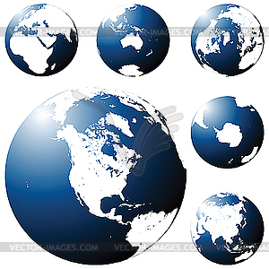 Earth globe - vector image