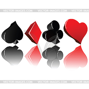 Playing card suits - vector image