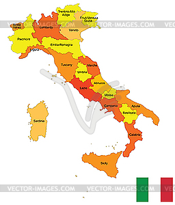 Провинции Италии - изображение в векторе / векторный клипарт