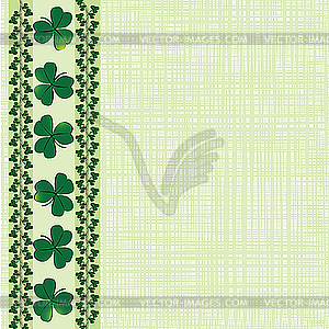 Saint Patrick border - vector image