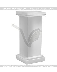 White pedestal - vector image