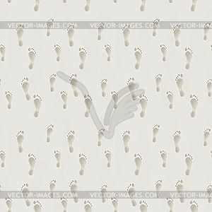 Foot prints pattern - vector image