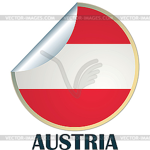 Austria Sticker - vector image