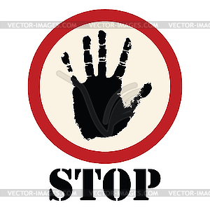 Stop sign  - vector image