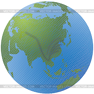 Mosaic globe - stock vector clipart