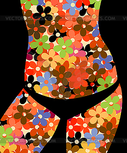 Bikini girl - vector clipart