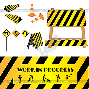 construction zone signs clip art