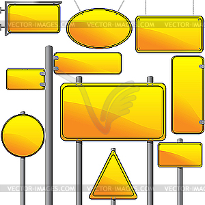 Direction and advertise signs - vector clip art