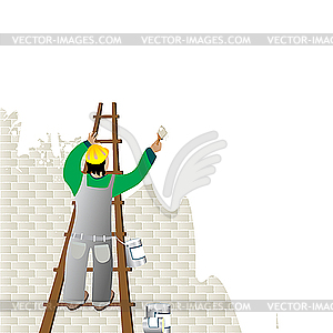 Man painting - vector EPS clipart