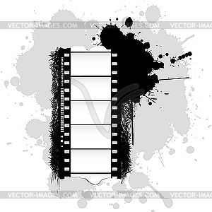 Grunge background with film tape - vector clip art