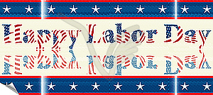 Labor Day sticker - vector clip art