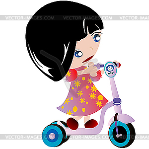 Little girl - vector clip art