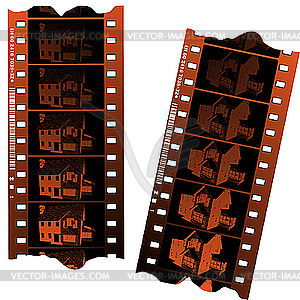 Negative film tapes - vector image