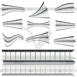 Negative film stripes - vector image