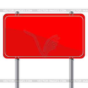 Red billboard - vector image