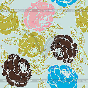 Roses pattern - vector image