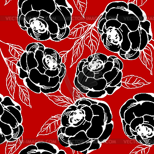 Roses pattern - vector clip art