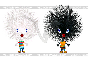 Stylized hedgehogs - vector clipart