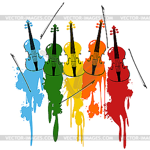 Violins background - royalty-free vector clipart