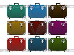 Lugages, suitcase set - vector image