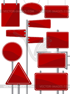 Street signs set - vector clipart