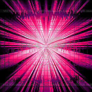 Abstract background with exploding rays - vector clipart