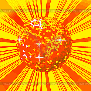 Disco ball background - vector clipart