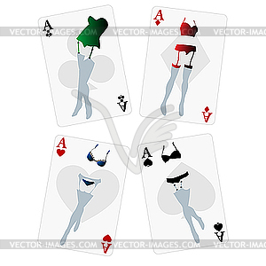 Fancy playing cards - vector clipart